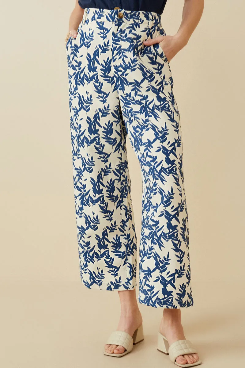 Floral Printed Wideleg Pants Water-resistant Quick Layer