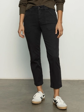Chic Style Sculpted Hayden Standard Rise Straight Crop Pant Black