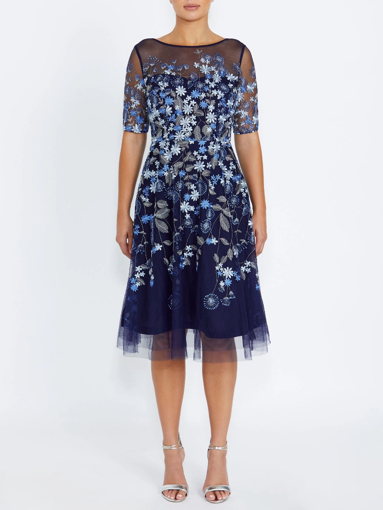 Flashy Garment Catalina Navy Midi Dress