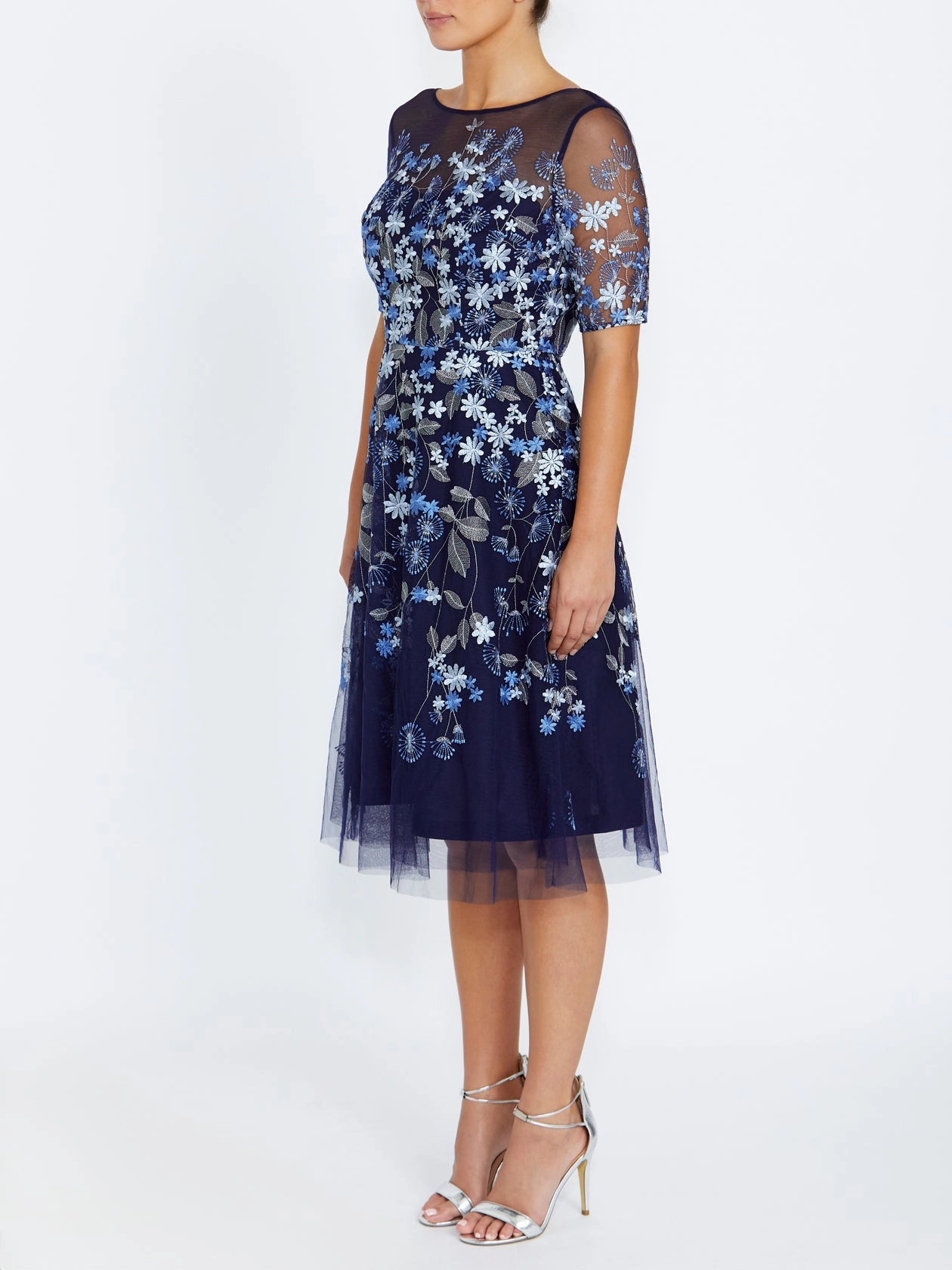 Flashy Garment Catalina Navy Midi Dress