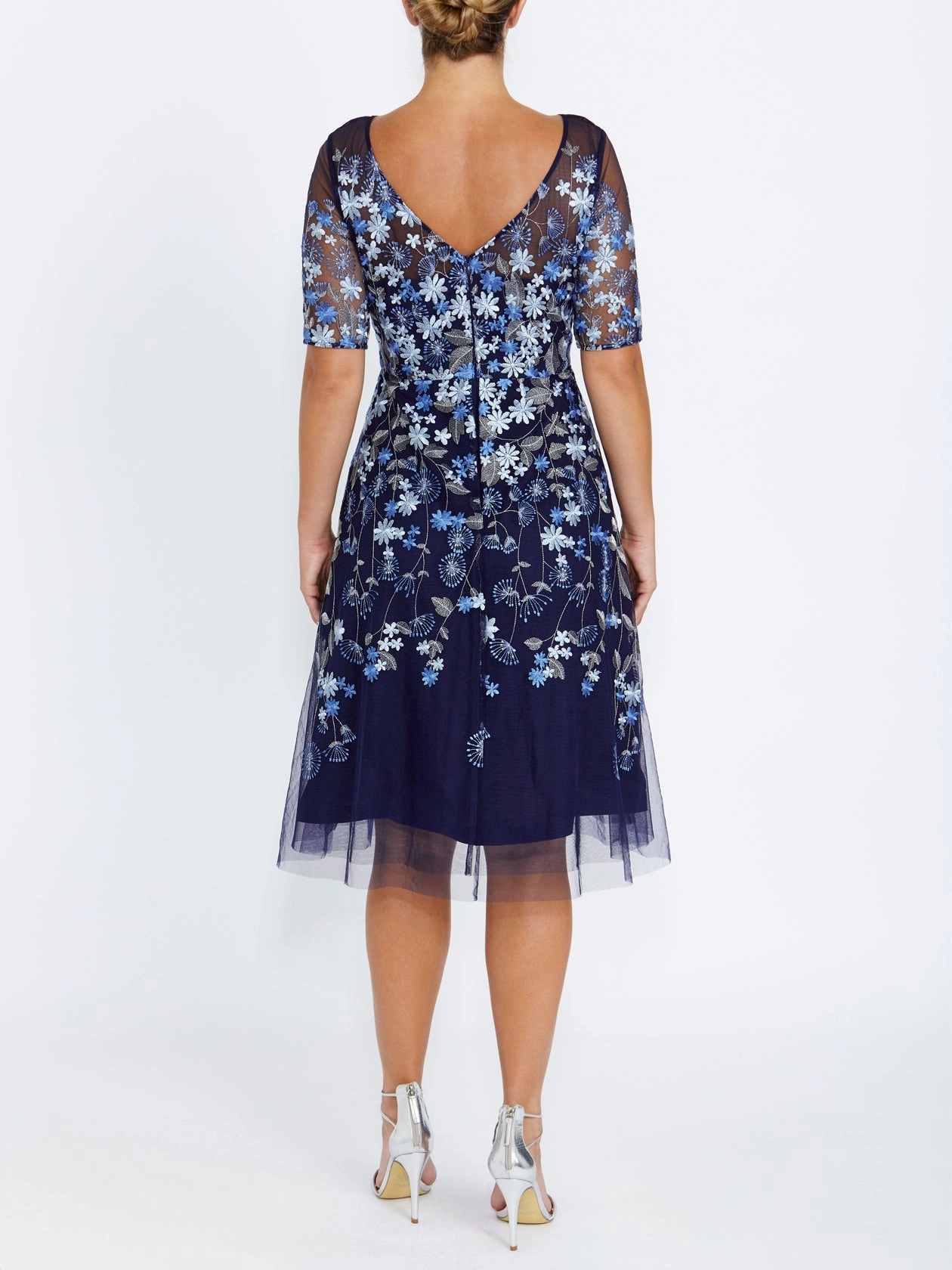 Flashy Garment Catalina Navy Midi Dress