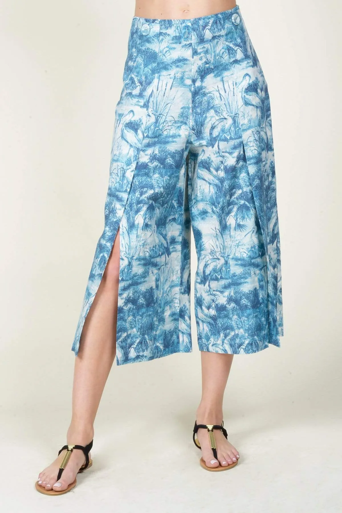 Flattering Fit Duval Linen Pants - Blue Lagoon