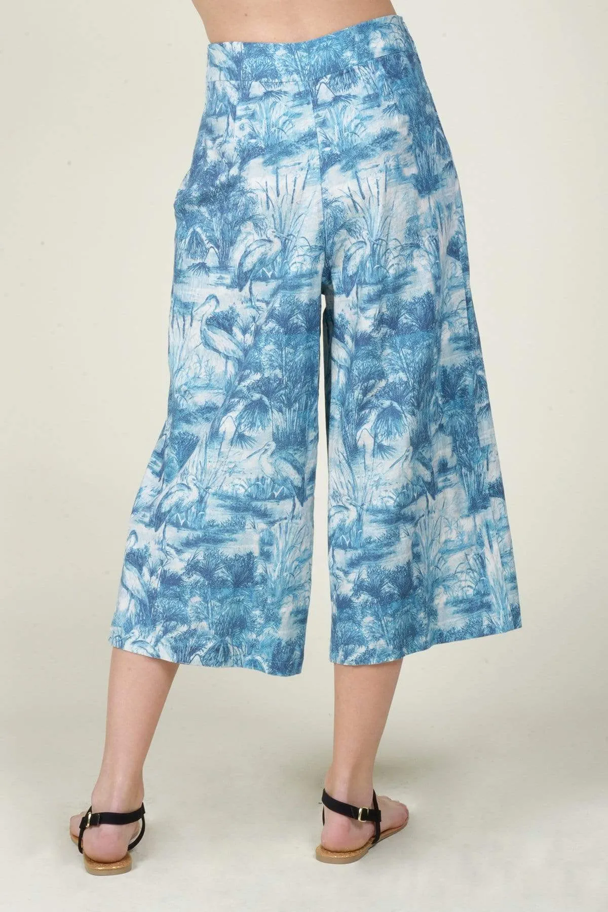 Flattering Fit Duval Linen Pants - Blue Lagoon