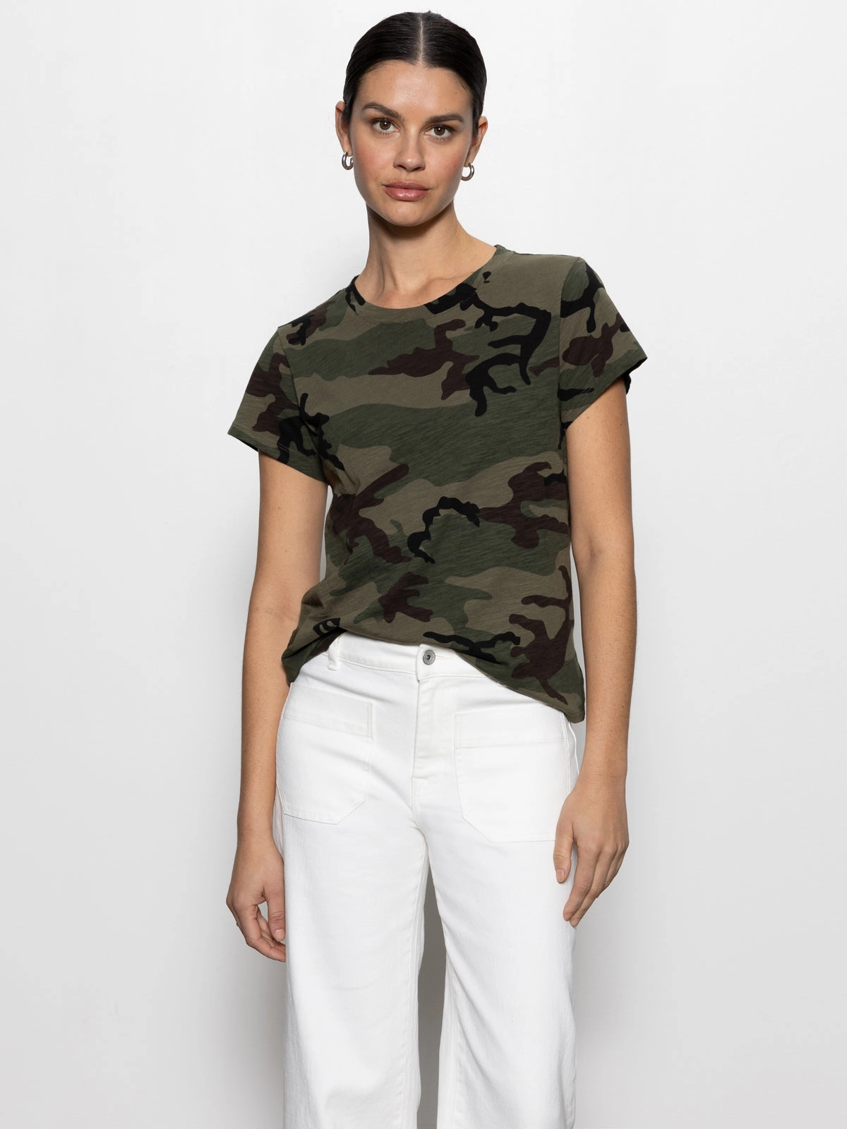 Flattering Comfort The Perfect Tee Hiker Camo