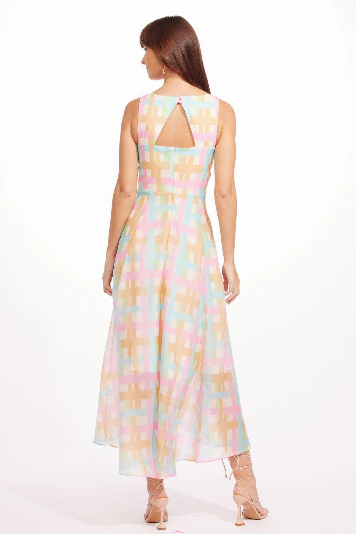 Flattering Cut Jennie Dress - Honey Love Plaid