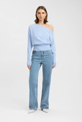 beaded embellishment Autumn Style Geneva One Shoulder Jumper