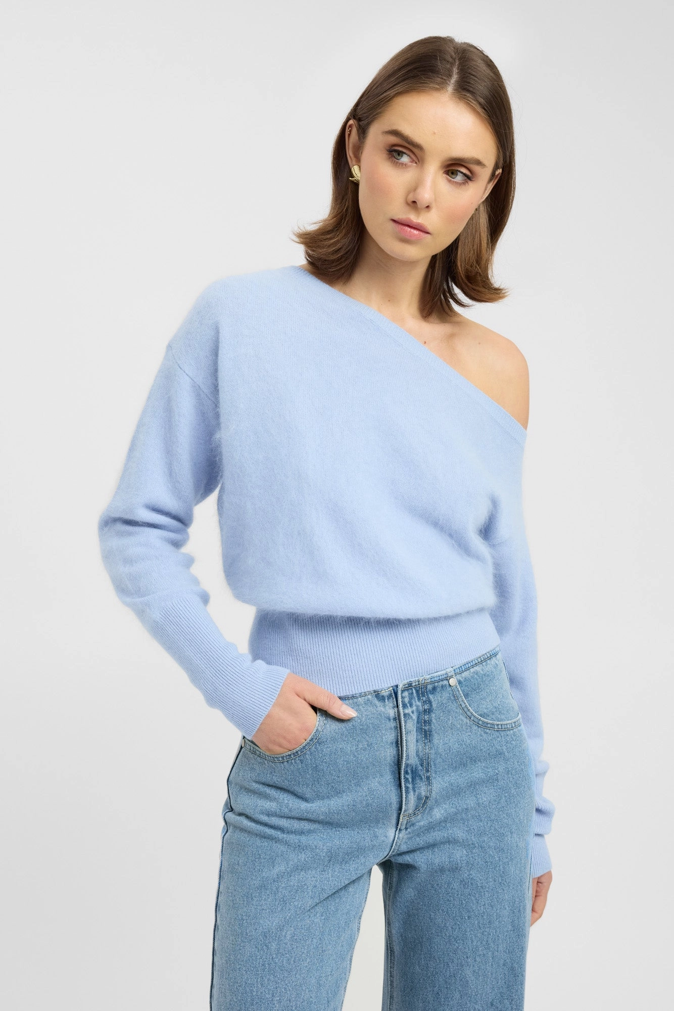 Flattering Fit Geneva One Shoulder Jumper