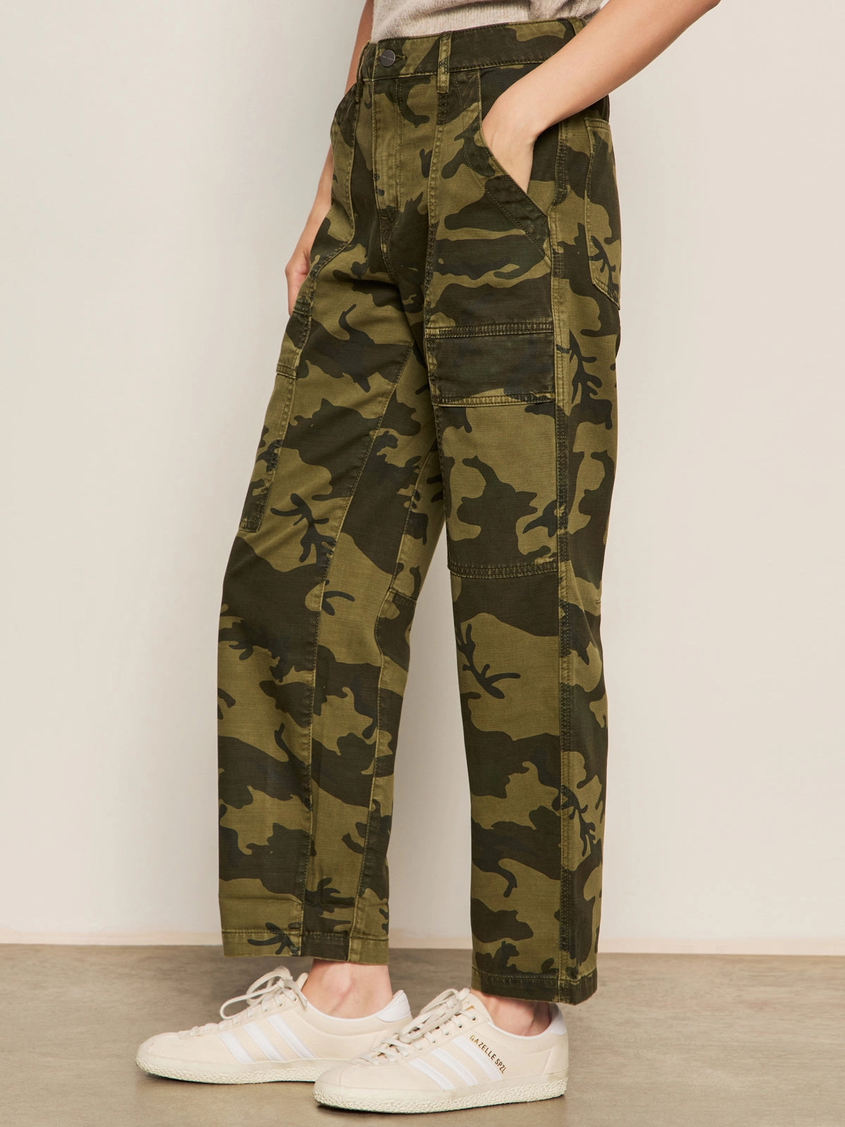 Flattering Waist Boyfriend Utility Pant Rambler Camo