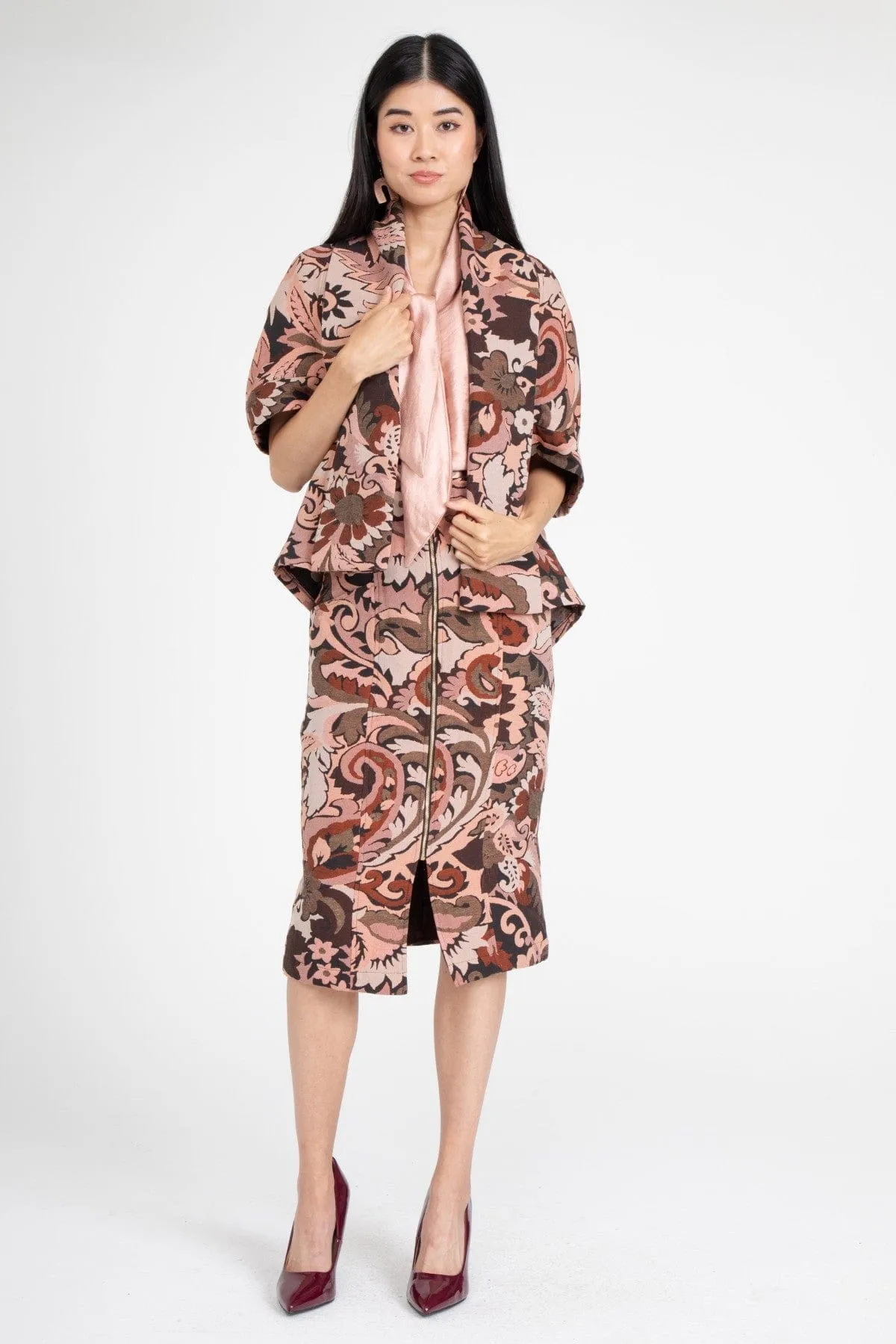 Flexible Feel Zoya Skirt  Henna Paisley