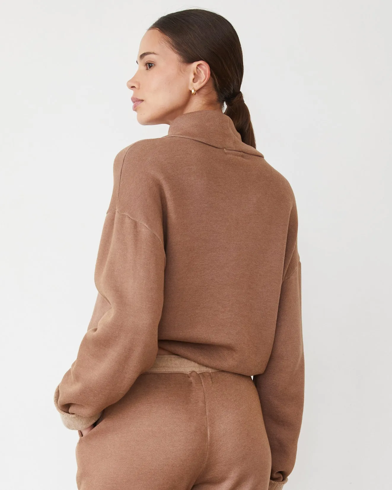 Flexible Style Teddy Fleece Funnel Pullover