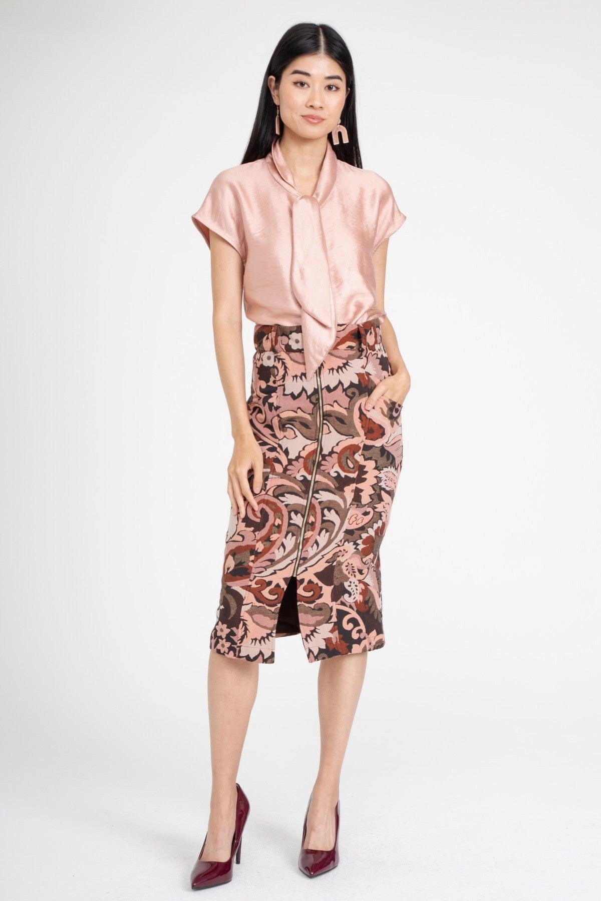 Flexible Feel Zoya Skirt ?C Henna Paisley