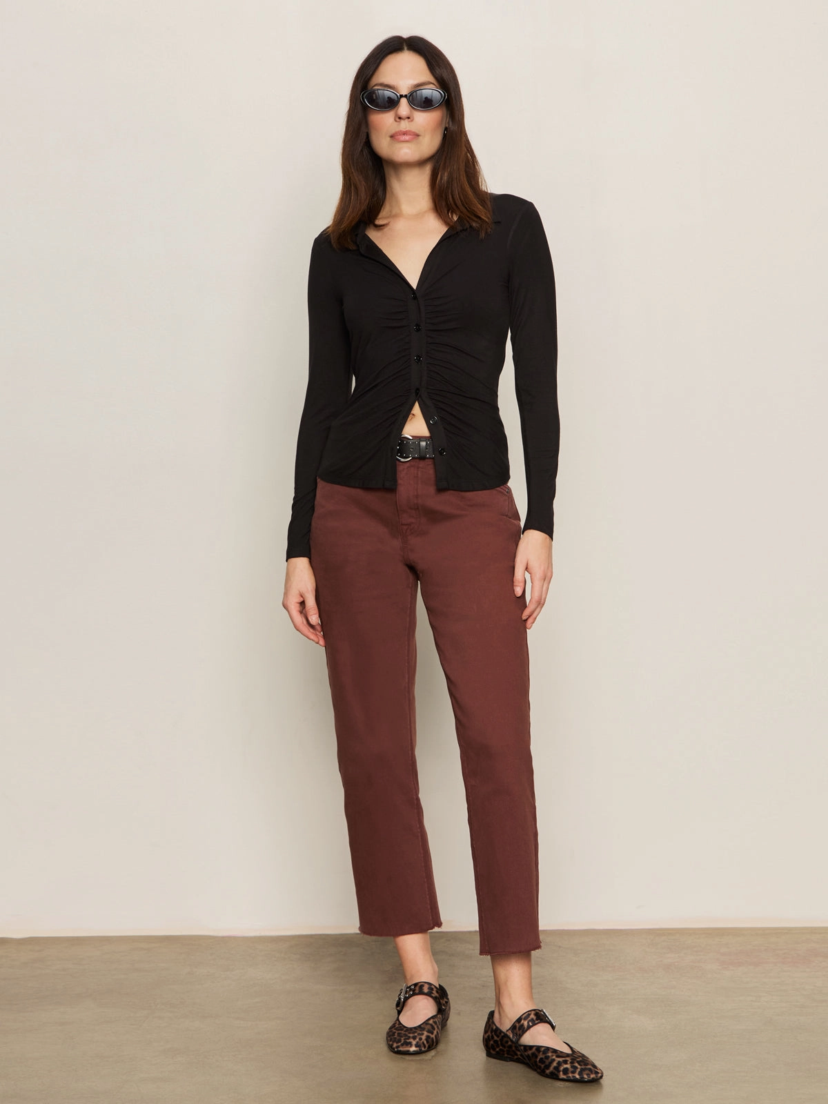 Flexible Fit Cadence 90's Straight Crop Jean Chicory