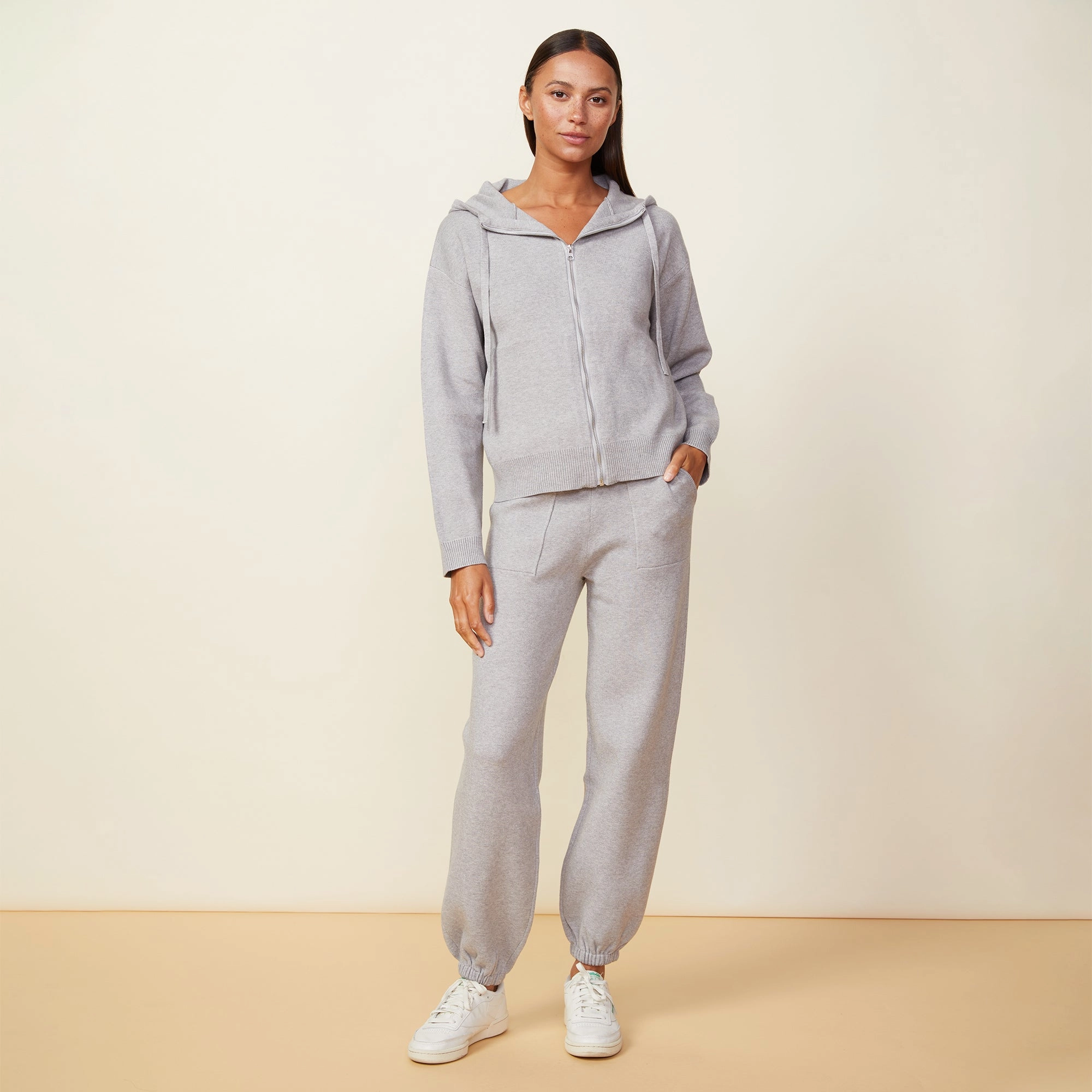 Flexible Waist Soft Knit Oversized Vintage Sweat