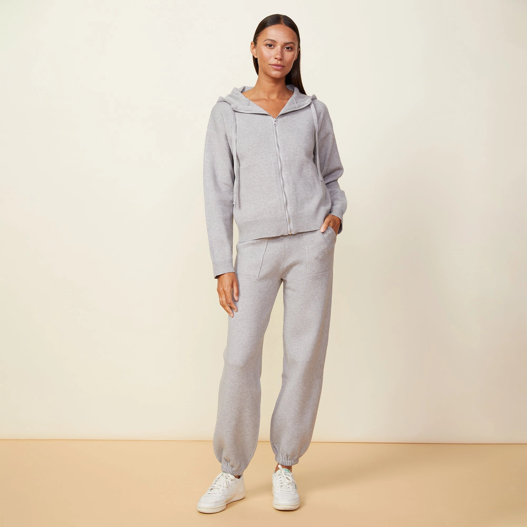 Flexible Waist Soft Knit Oversized Vintage Sweat