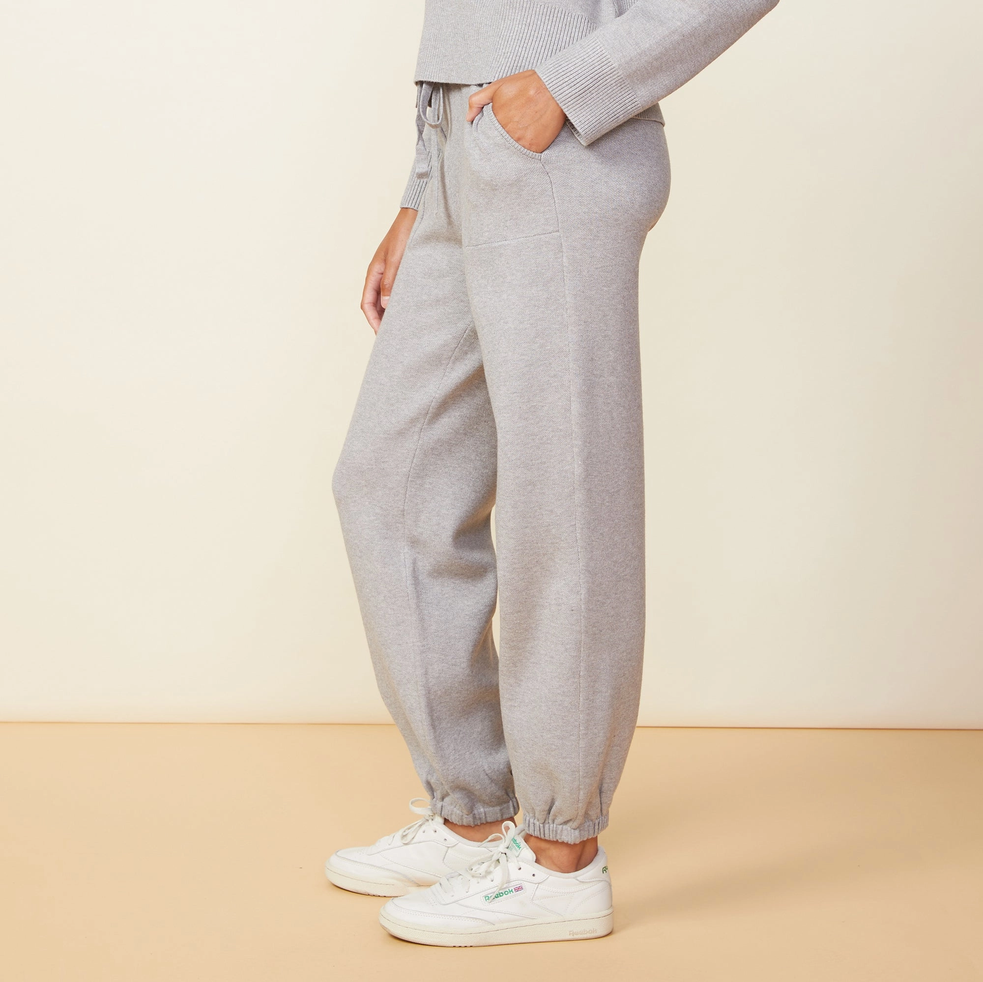 Flexible Waist Soft Knit Oversized Vintage Sweat