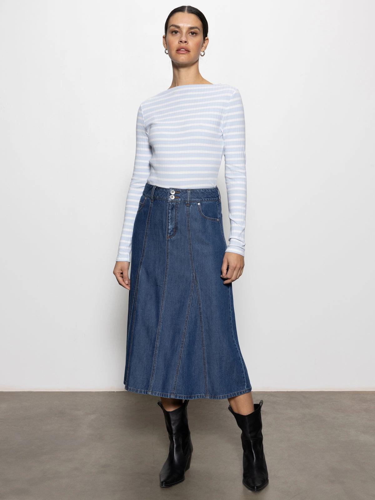 Flora Denim Skirt Happy Hour Fair trade