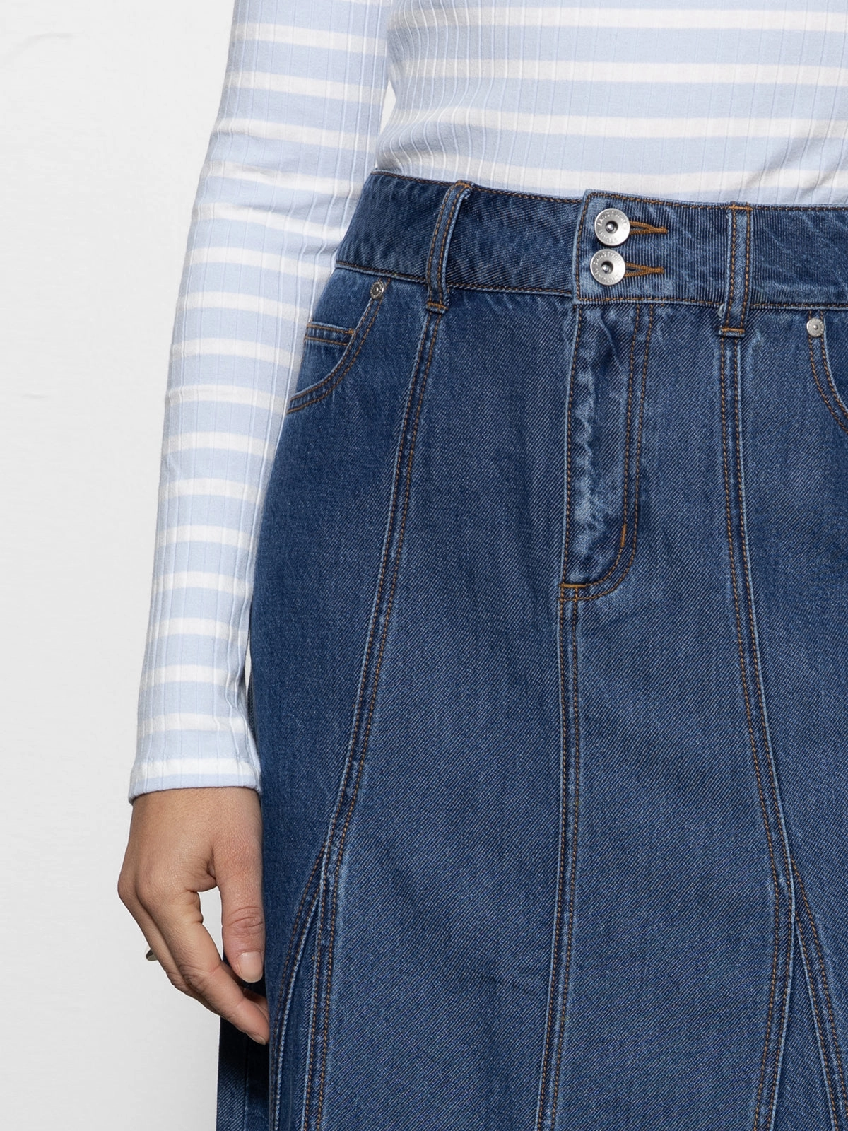 Flora Denim Skirt Happy Hour Unisex Design