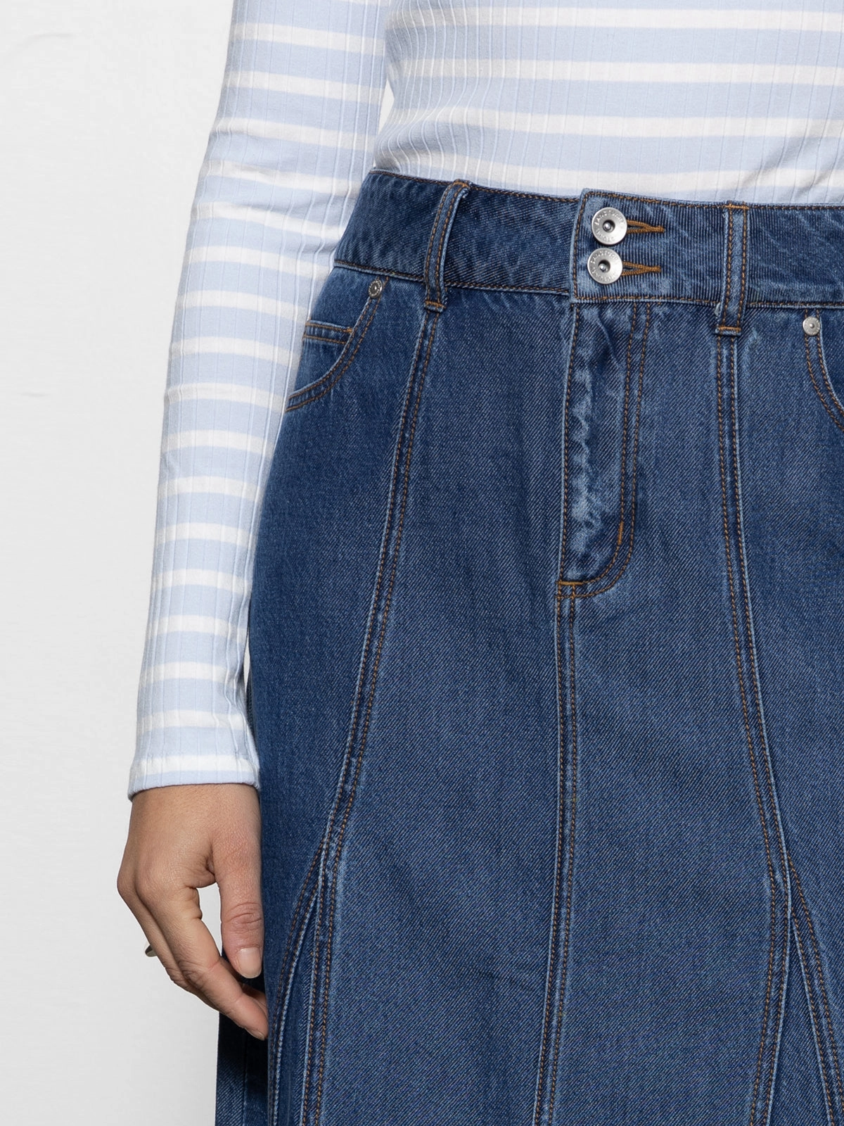 Flora Denim Skirt Happy Hour Unisex Design