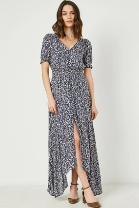 Floral Ruched Waist Maxi Dress Ready Anytime Festival Mood