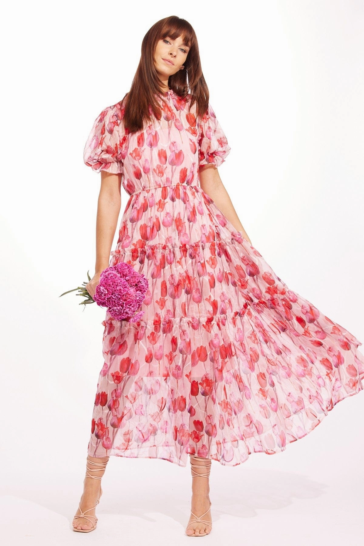 Flowing Layer Alder Maxi Dress - Tickle Me Tulip