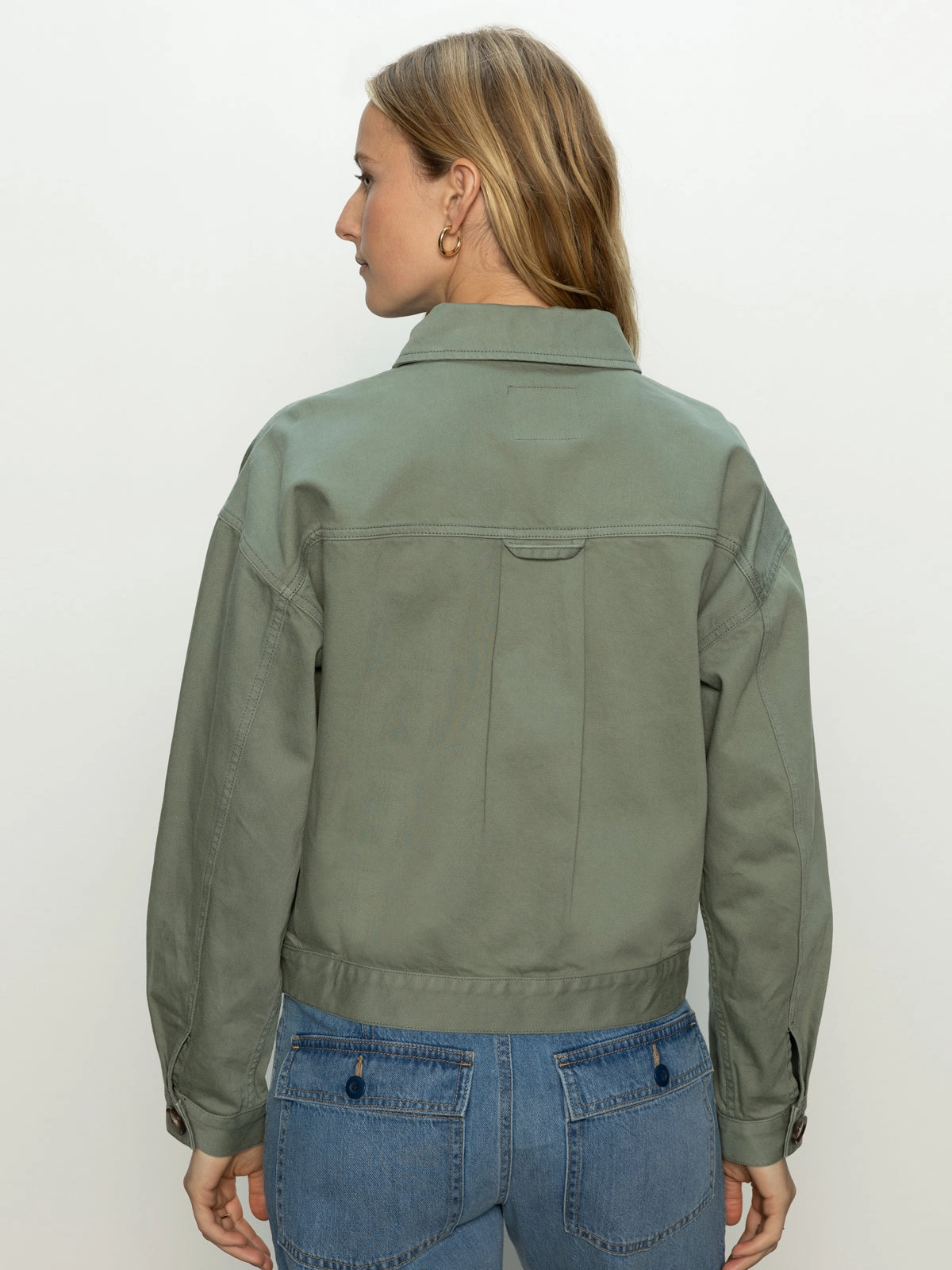 forest spot Coastal Denim Shacket Dark Spruce