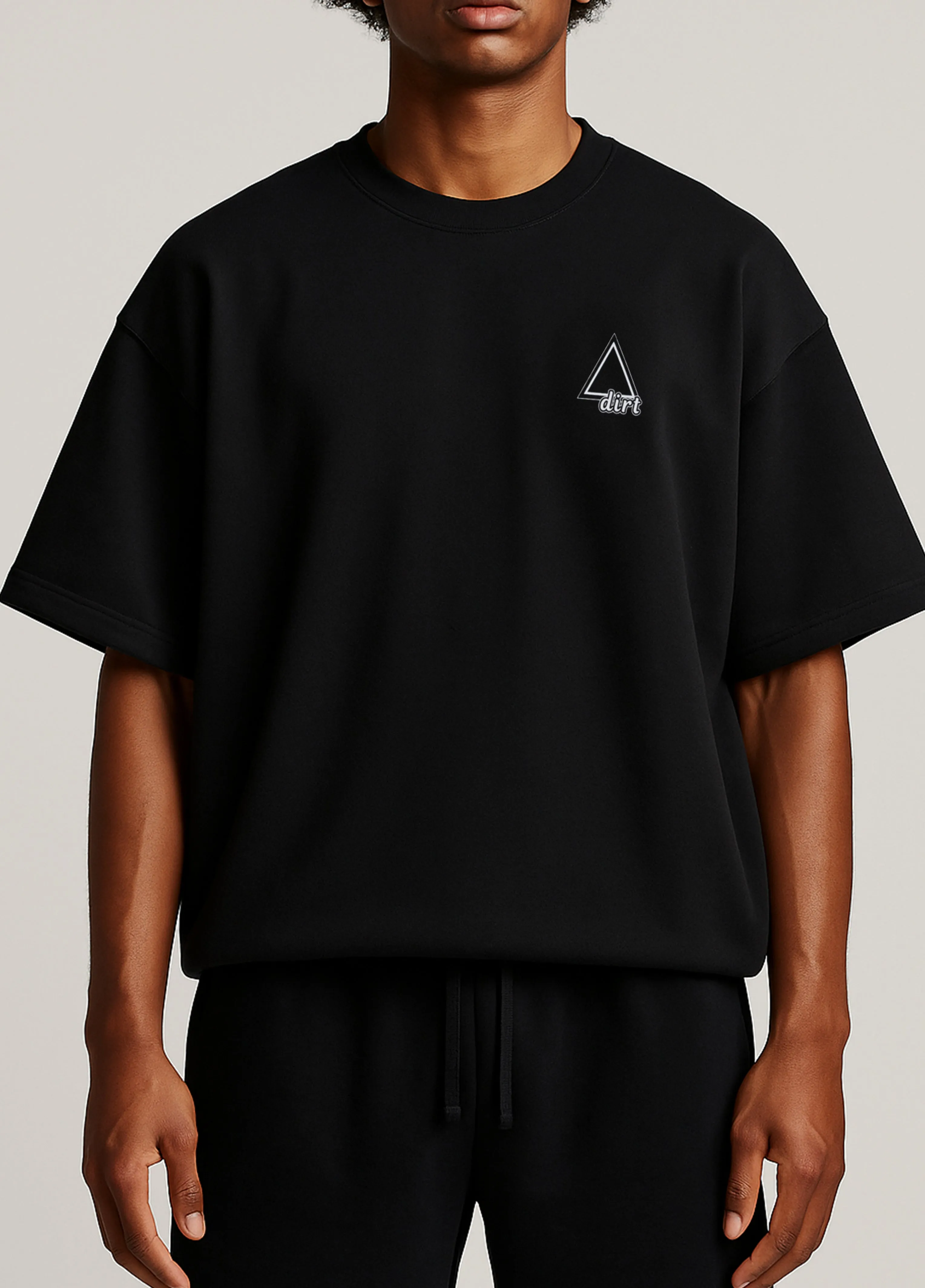 DRT Cropped Sleeve Sweatshirt Sleek Finish Casual Style