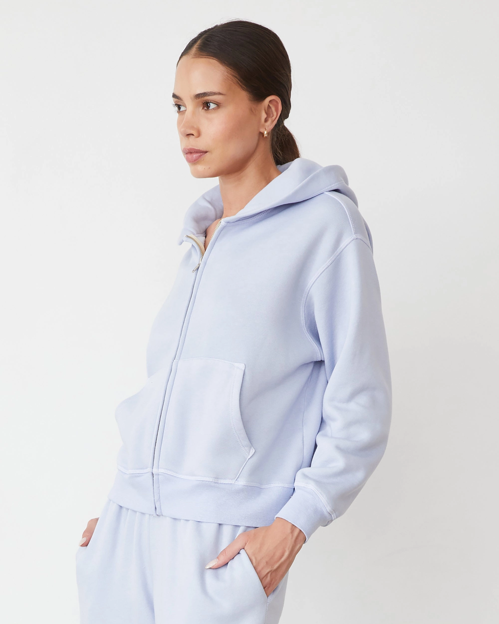 Fresh Energy Teddy Fleece Relaxed Zip Up Hoody