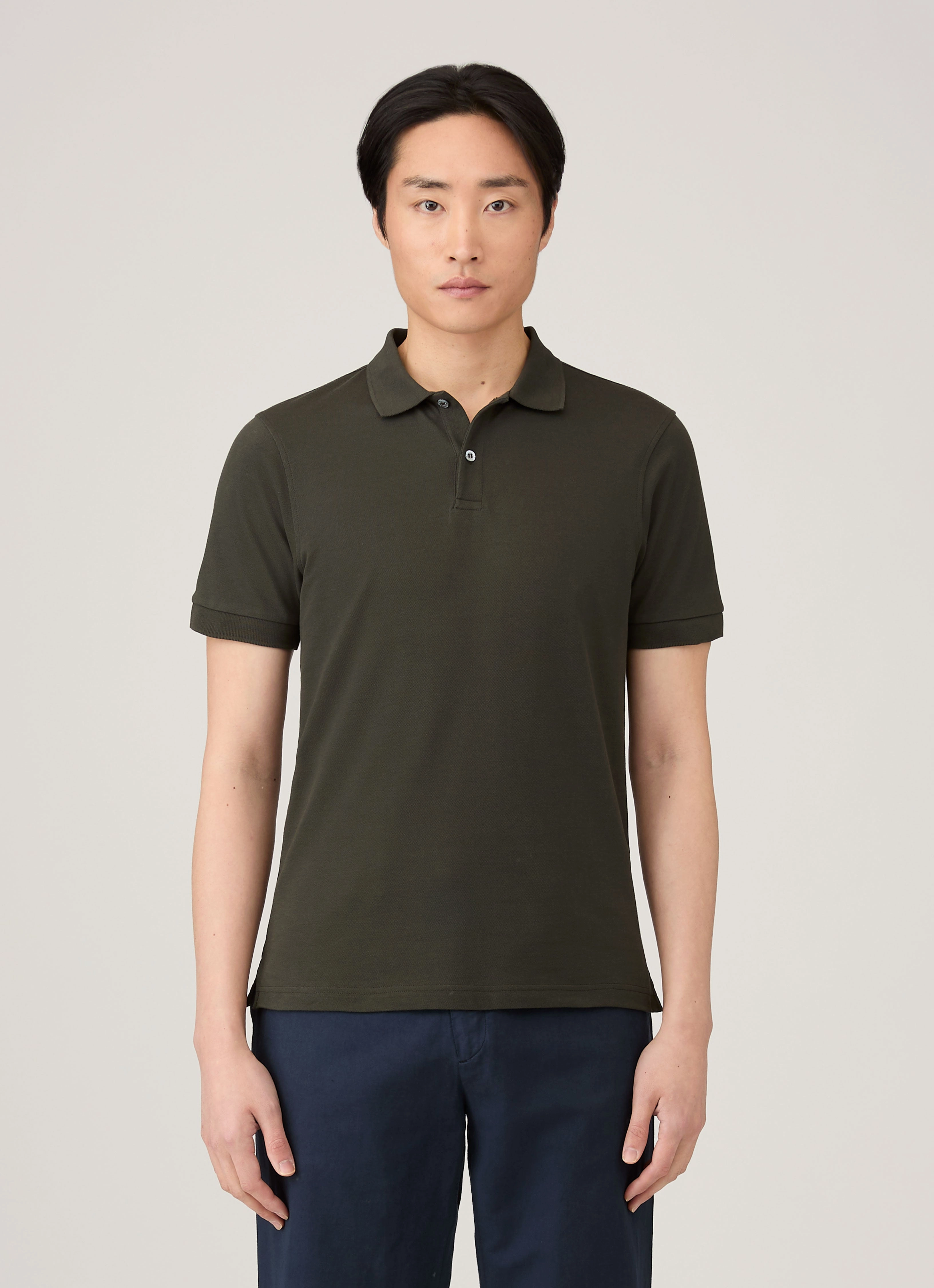 Fresh Style Men's Piqu?? Polo Shirt in Dark Green