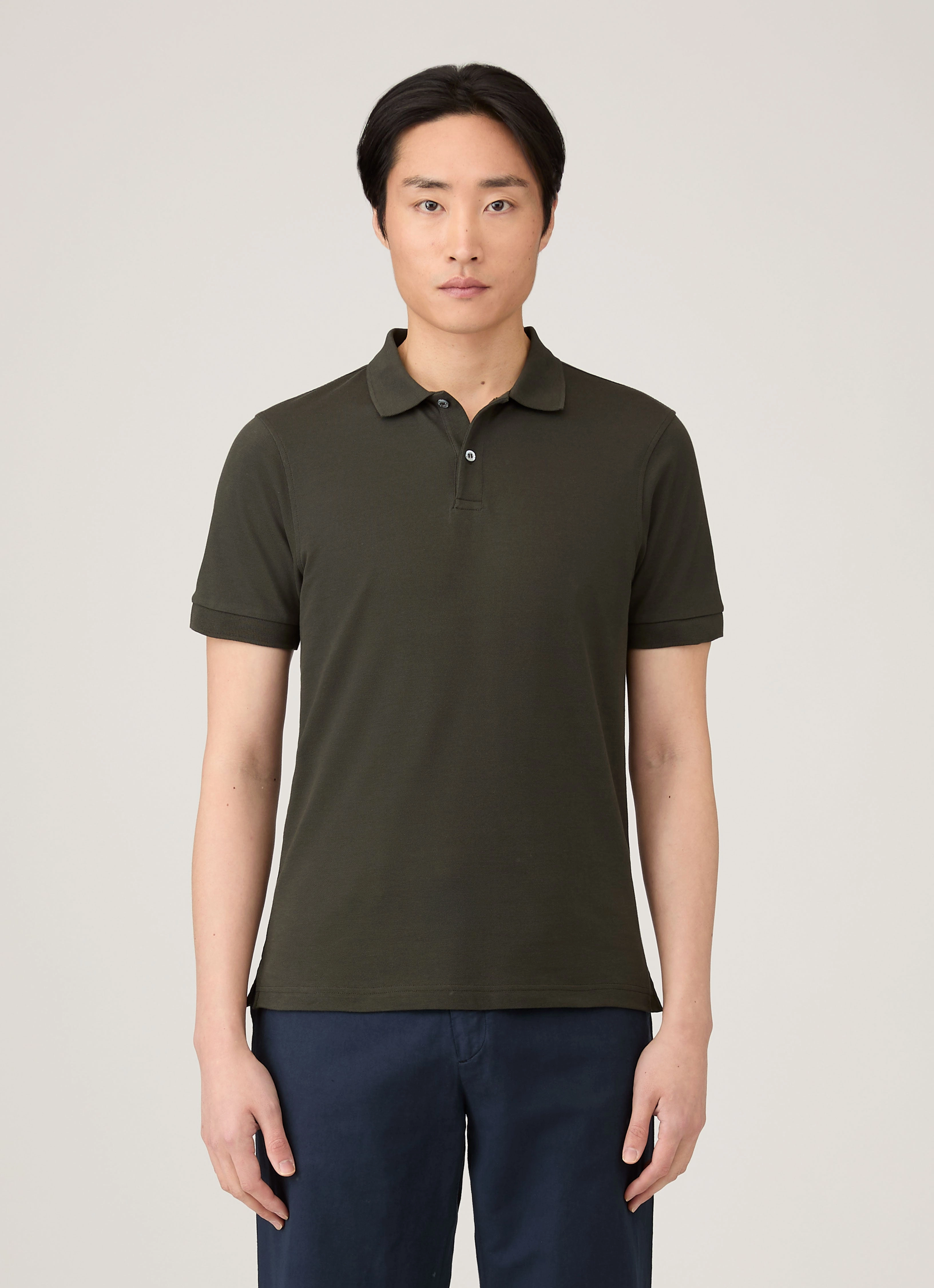 Fresh Style Men's Piqu?? Polo Shirt in Dark Green