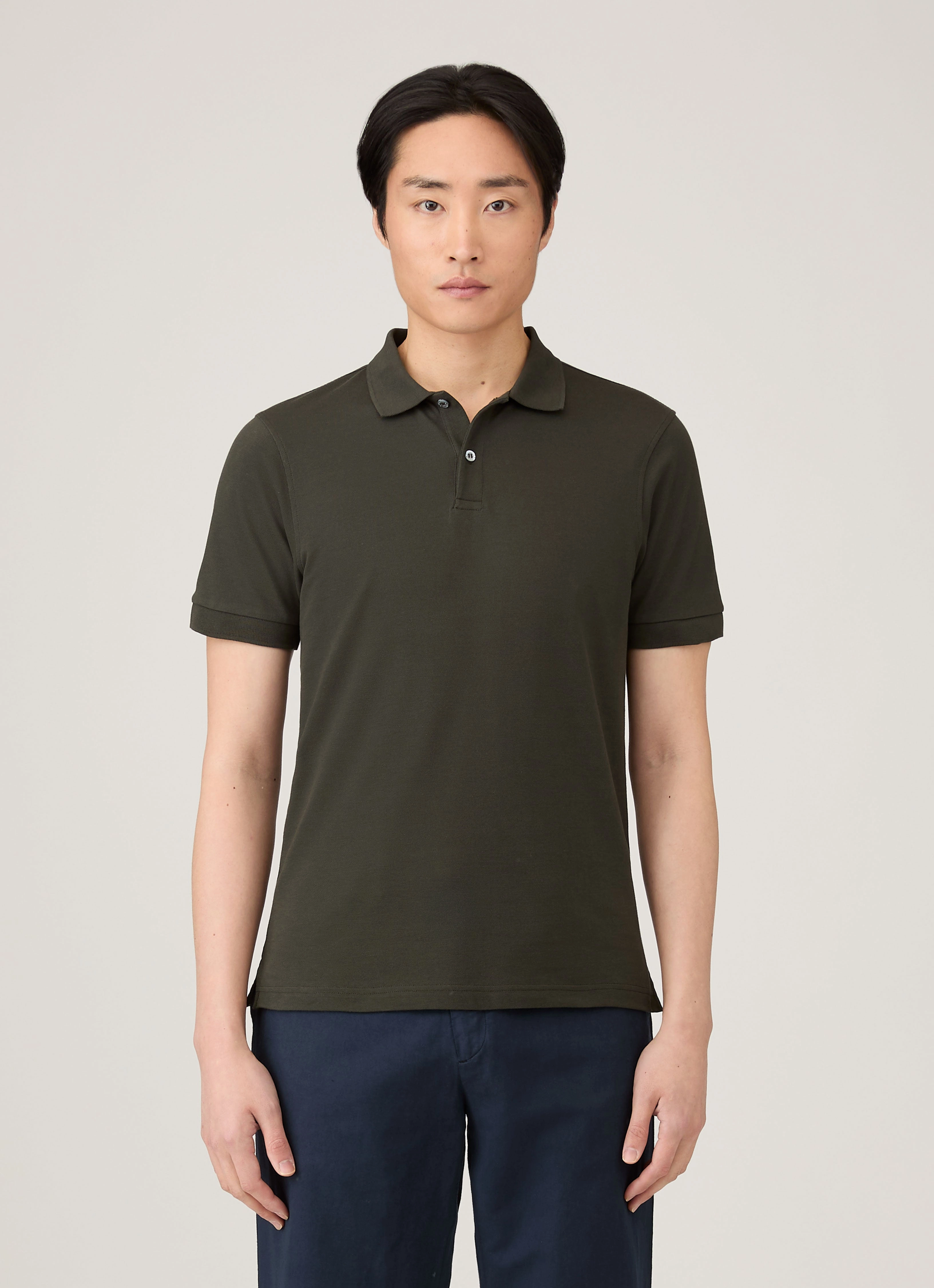 Fresh Style Men's Piqu?? Polo Shirt in Dark Green