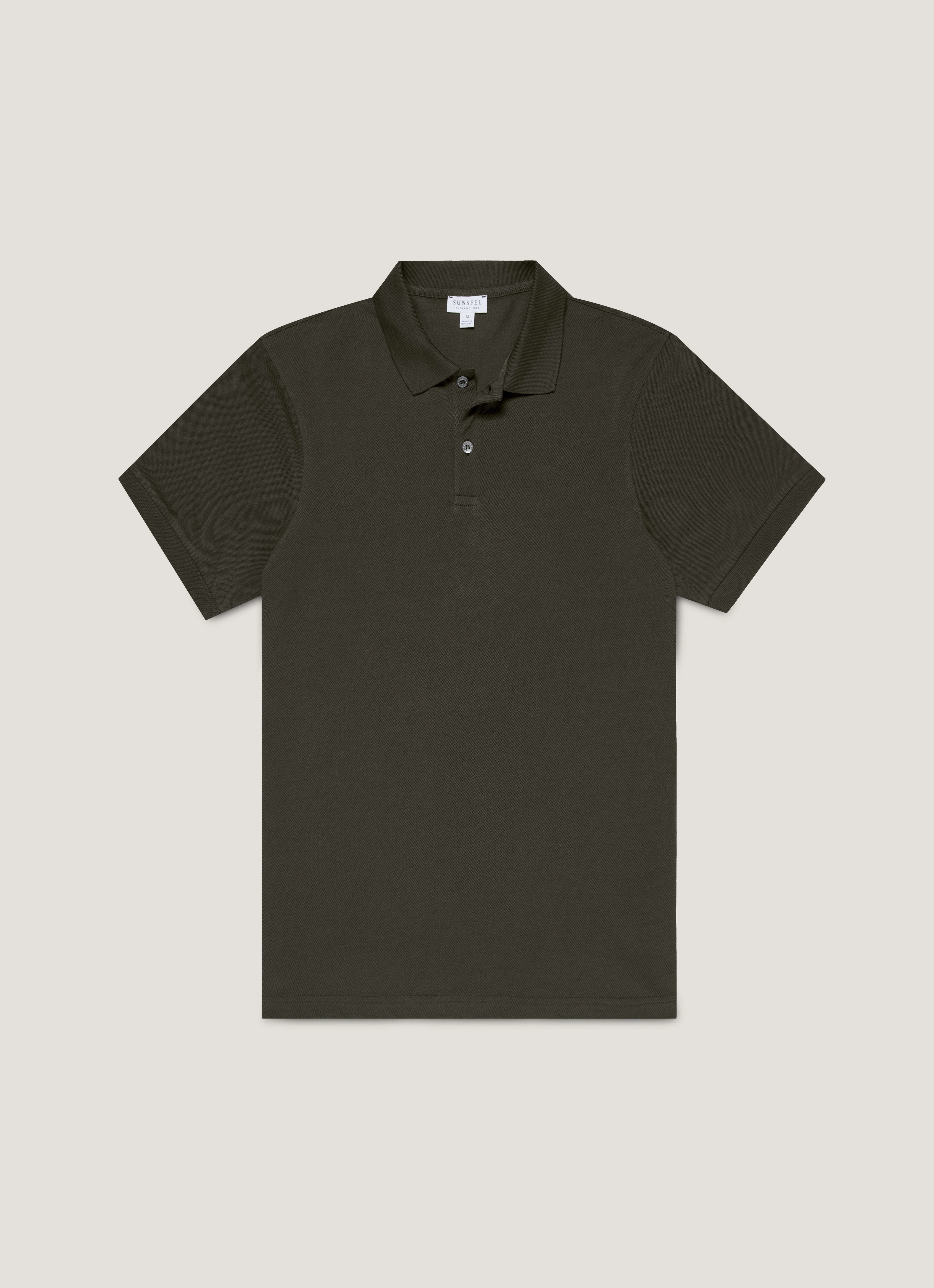 Men's Piqu?? Polo Shirt in Dark Green Fashion Casual