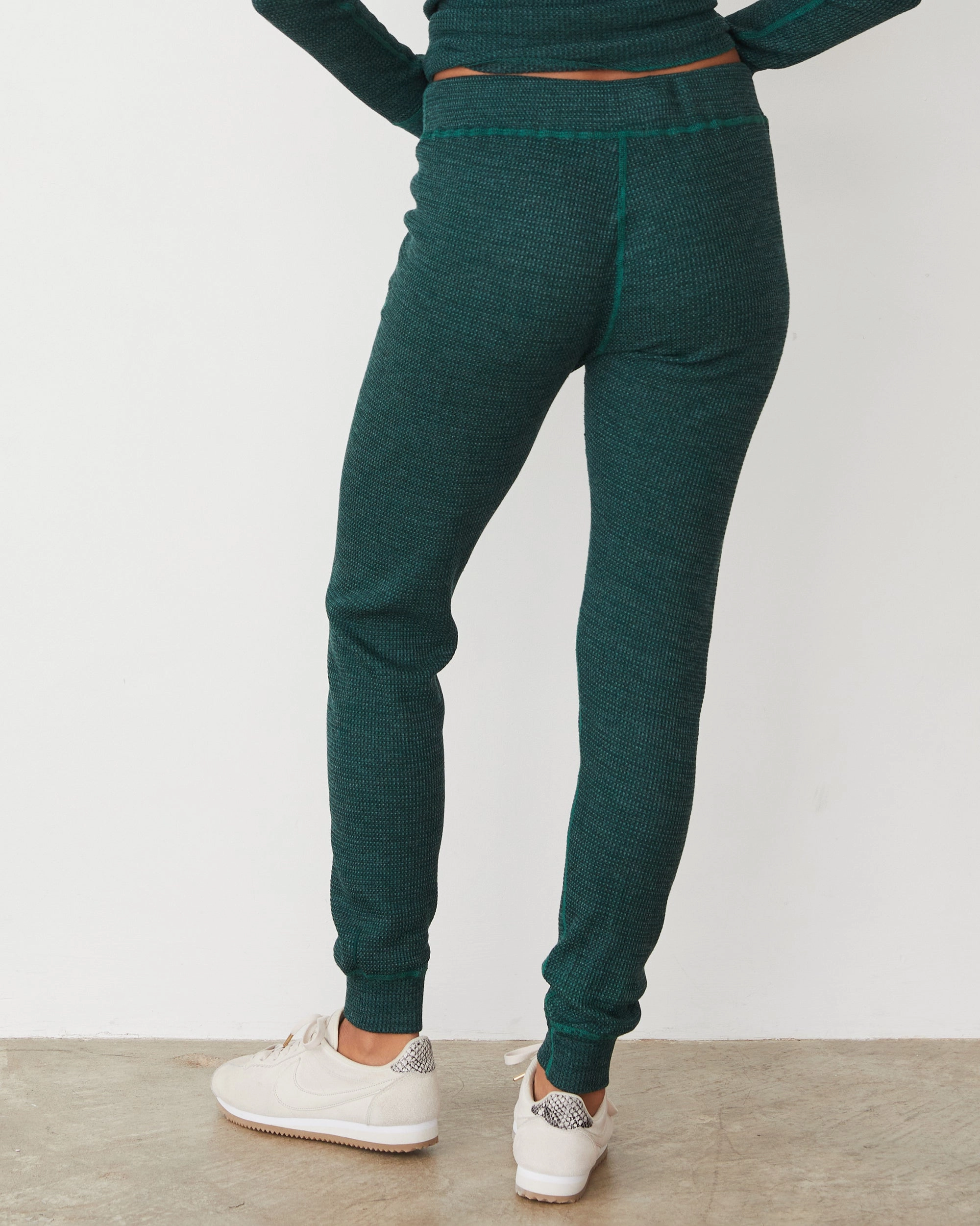 Fresh Styles Cozy Heather Thermal Cuff Sweat