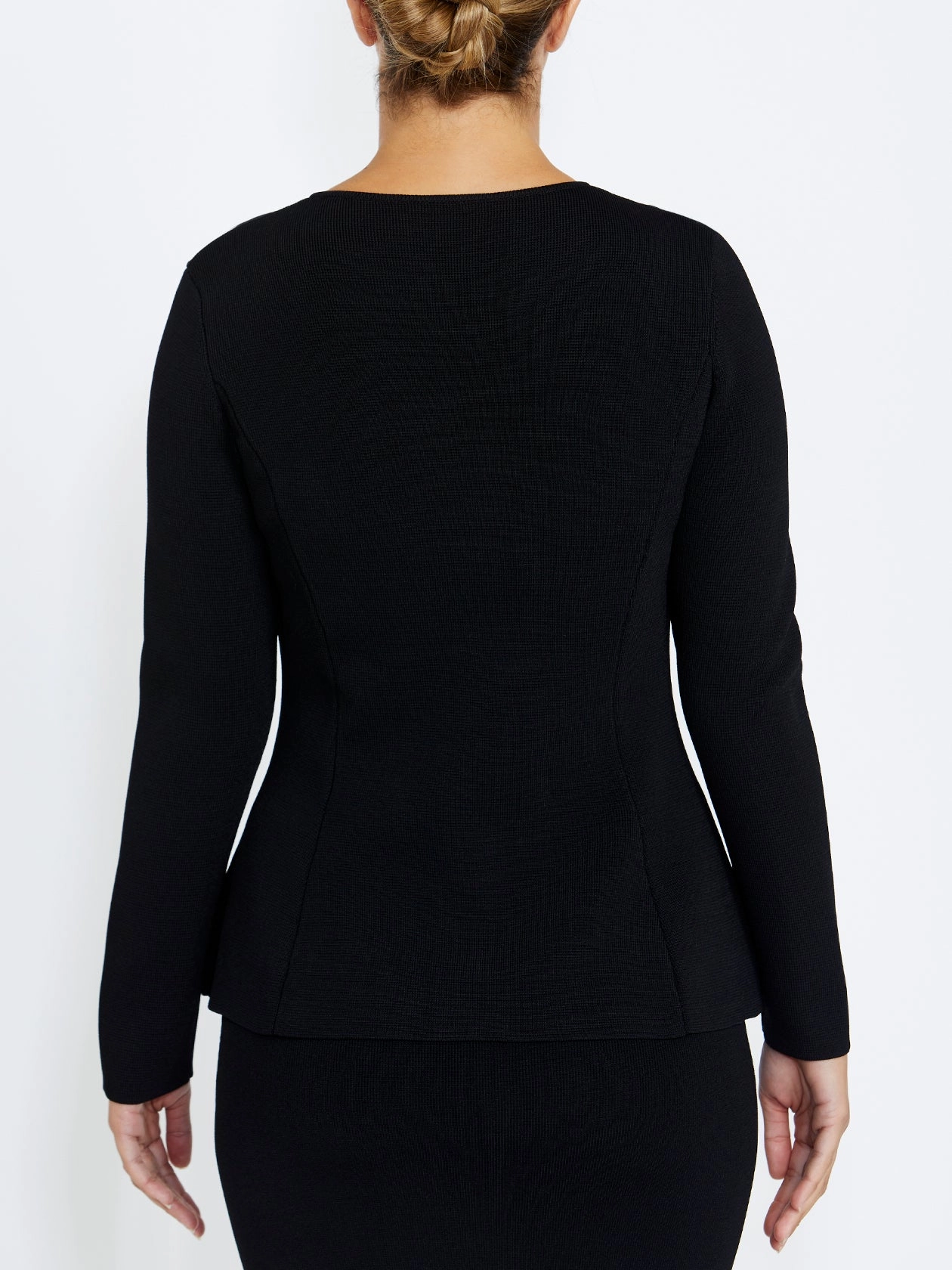 friend snap Trinity Black Knit Jacket