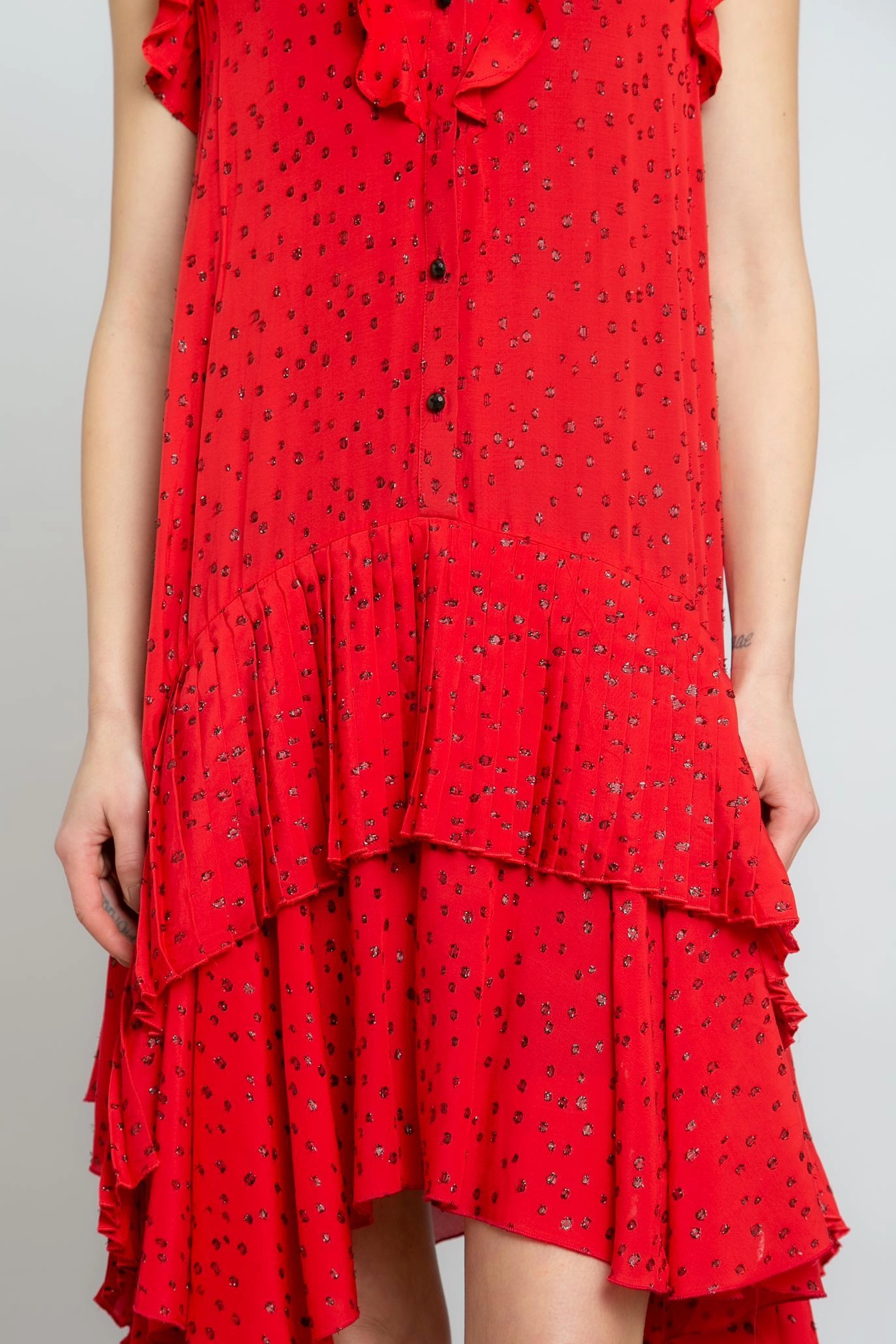 Fringe Hem Masel Dress - Valentine Dot