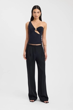 Adjustable Waist bell-bottom style Maria Pleated Pant