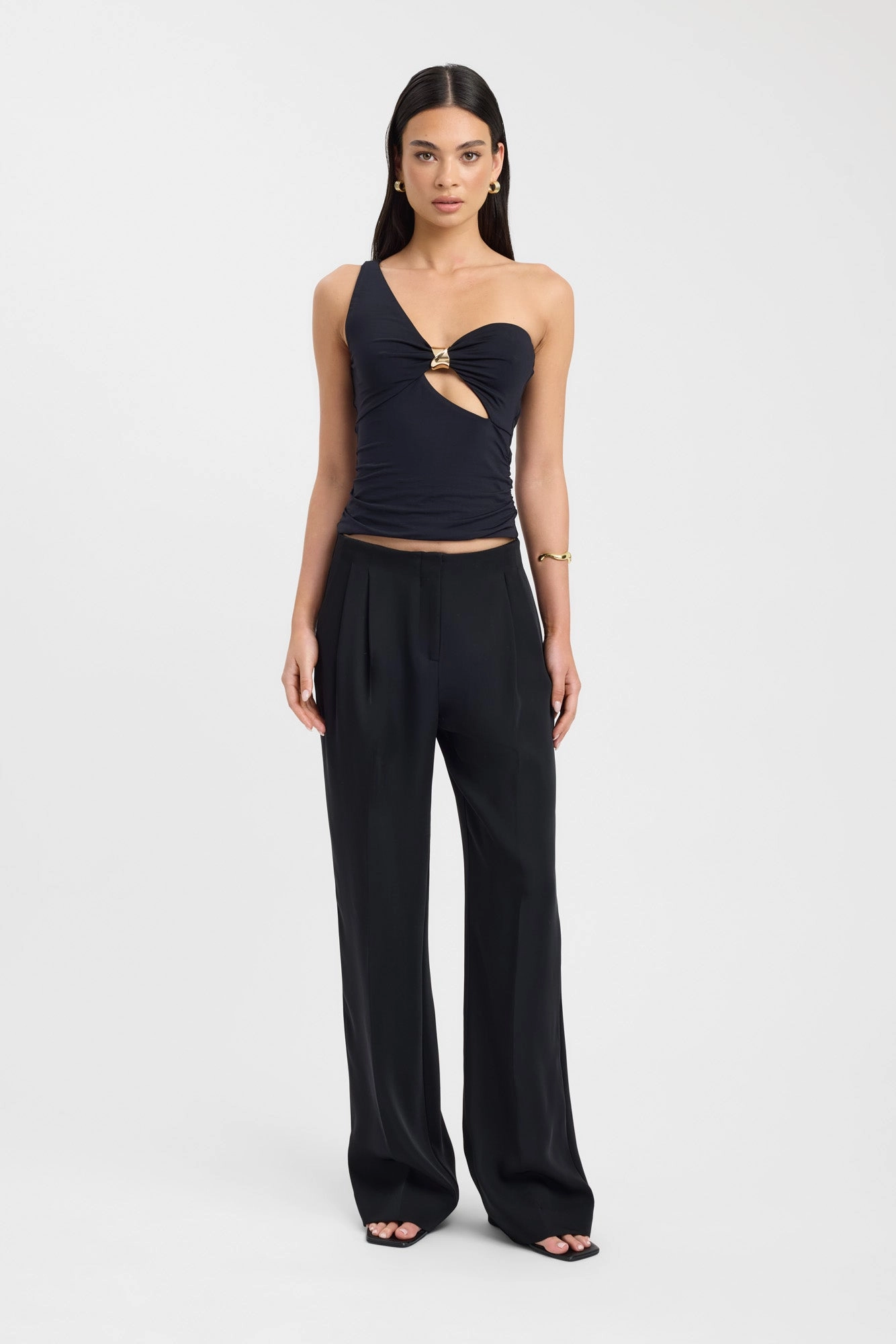Adjustable Waist bell-bottom style Maria Pleated Pant