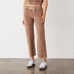 Terry Cloth Crop Pant Light wash