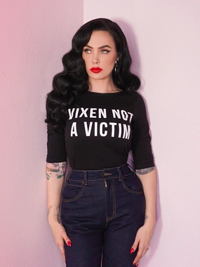Vixen Not A Victim T-shirt- Vixen by Micheline Pitt Comfy Street Style