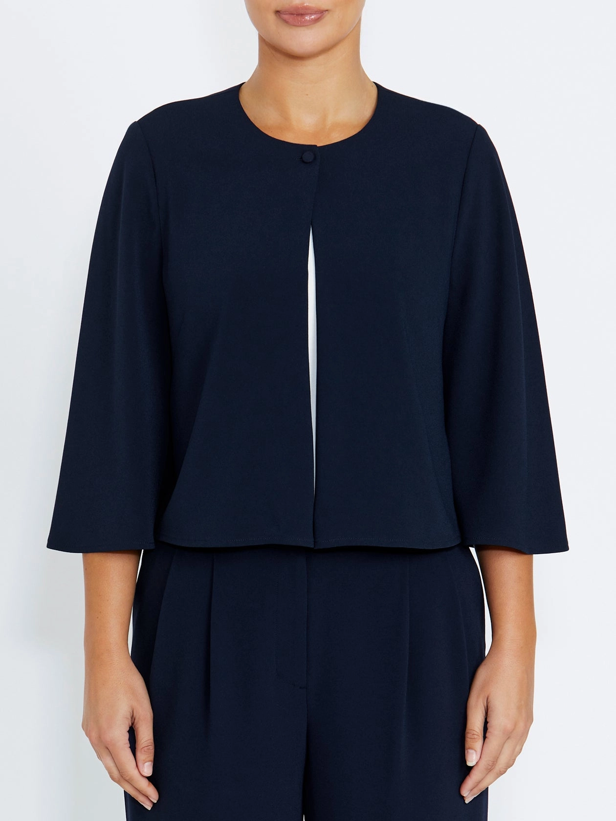 Gabriella Navy Jacket Chic outerwear Compact Jacket