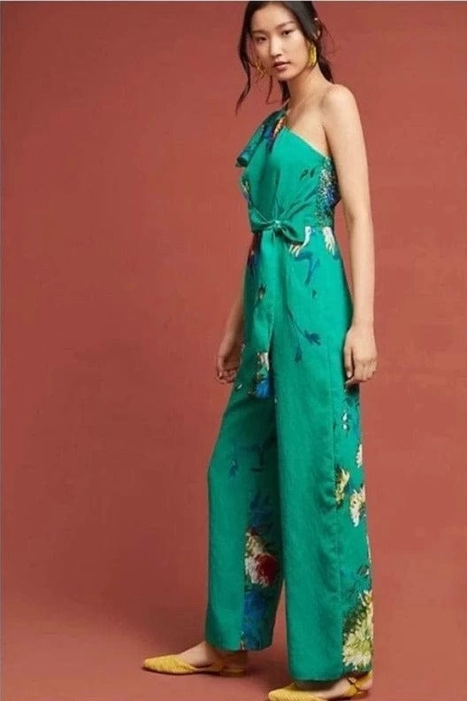 Garden One-Shoulder Jumpsuit Active Vacation