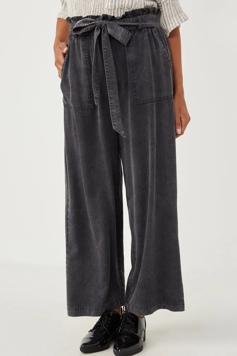 Garment Dyed Tencel Wide Leg Pant Weather Flex Quick Wash