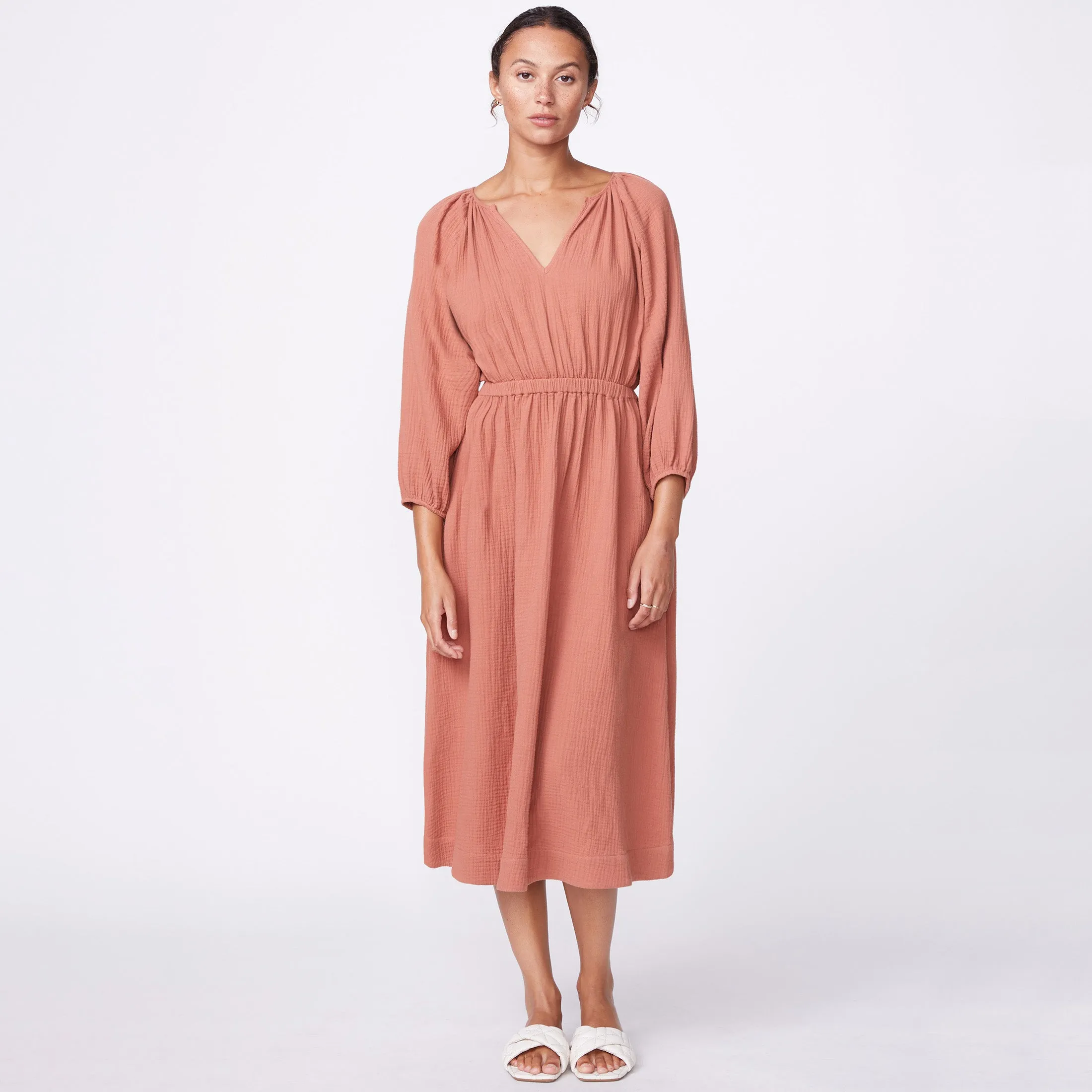 Gauze Open Back Dress Professional Cut