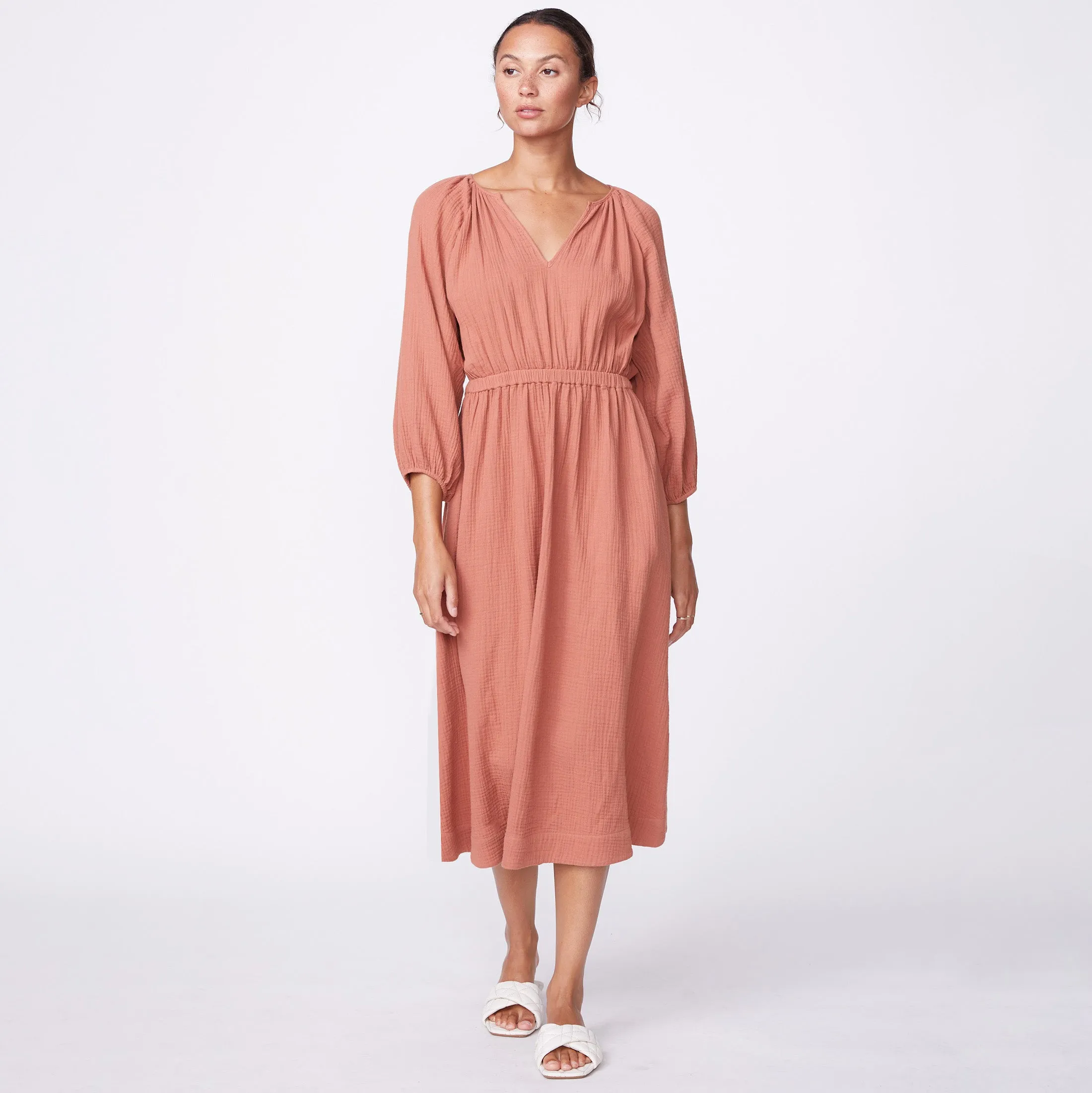 Gauze Open Back Dress Professional Cut