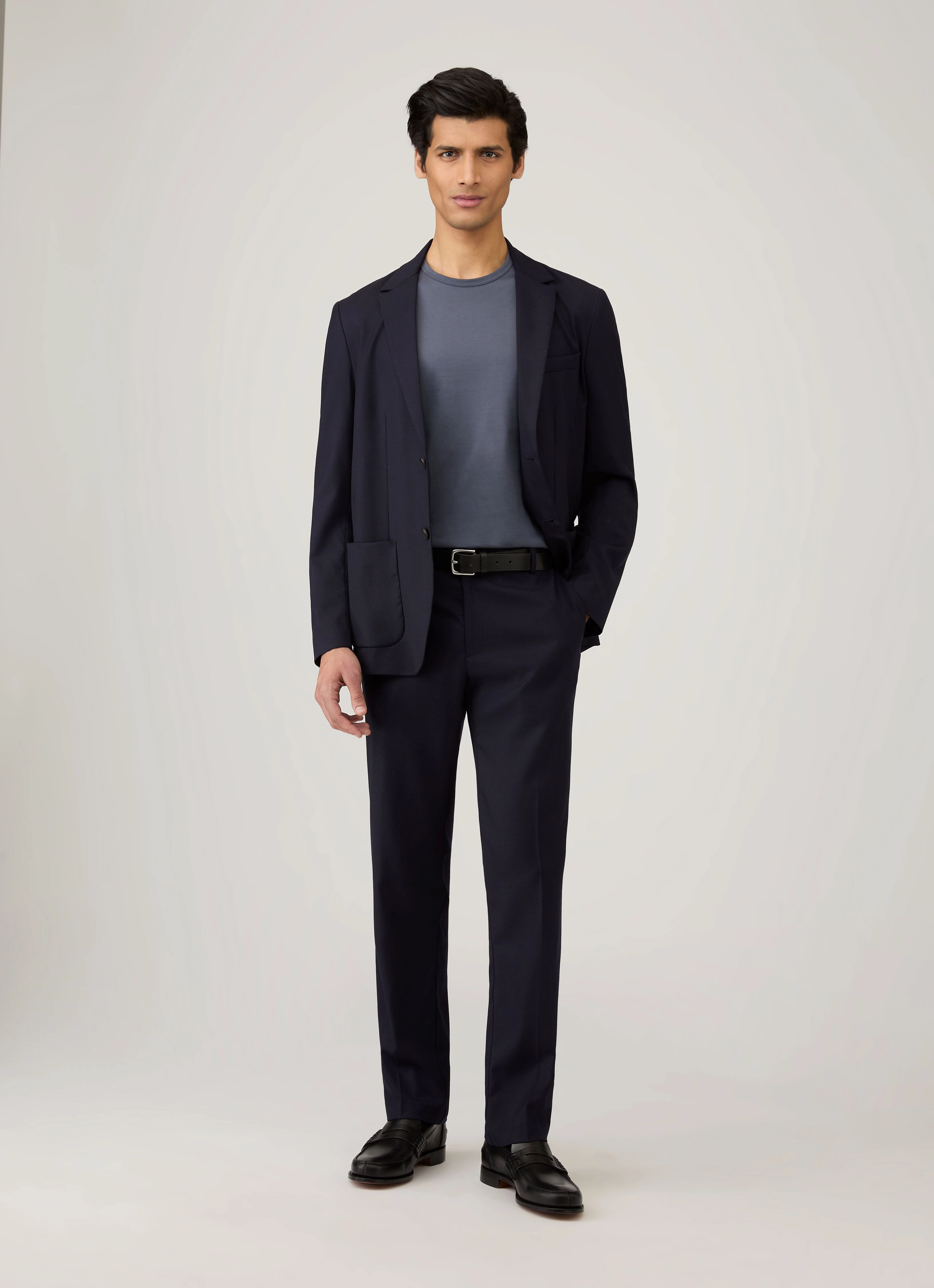 Global Flow Men's Classic T-shirt in Slate Blue