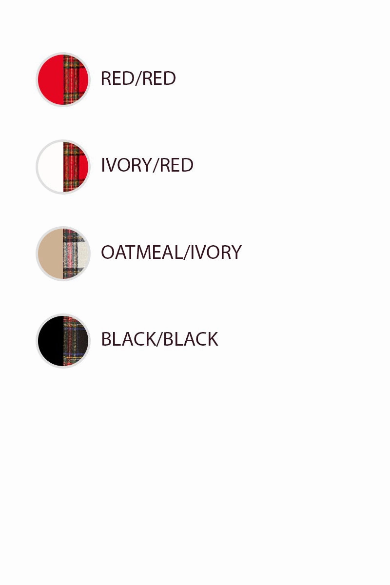 Lightweight-Layer Stylish Silhouette IT1833S-02 | PLAID FLEECE WITH WAFFLE COMBO BUTTONED TOP