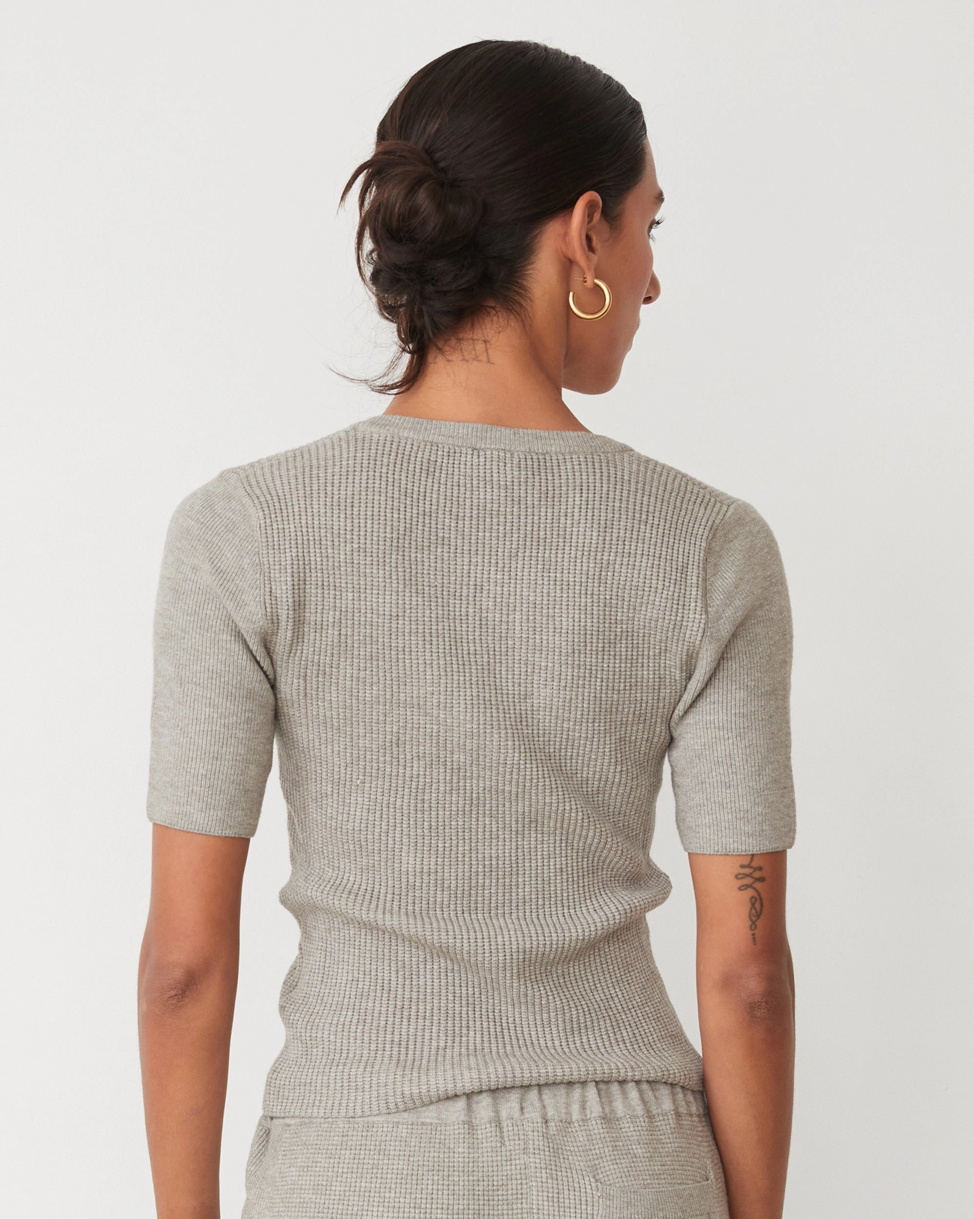 Great Fit Softknit Rib Waffle Henley