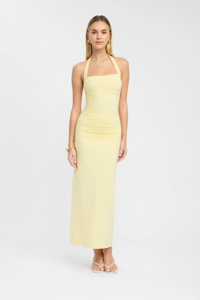 Hailey Halter Dress Muted Tones