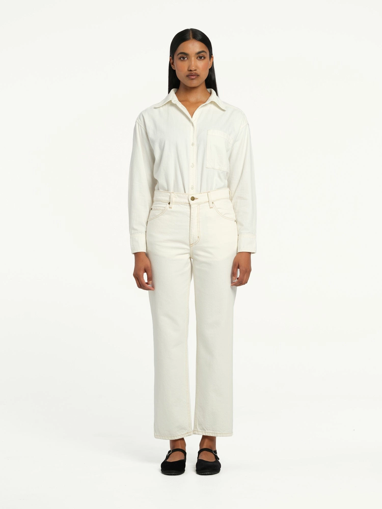 Hardy Jean Ivory Stretch Unisex Wear Classic Wear Flexible Piece