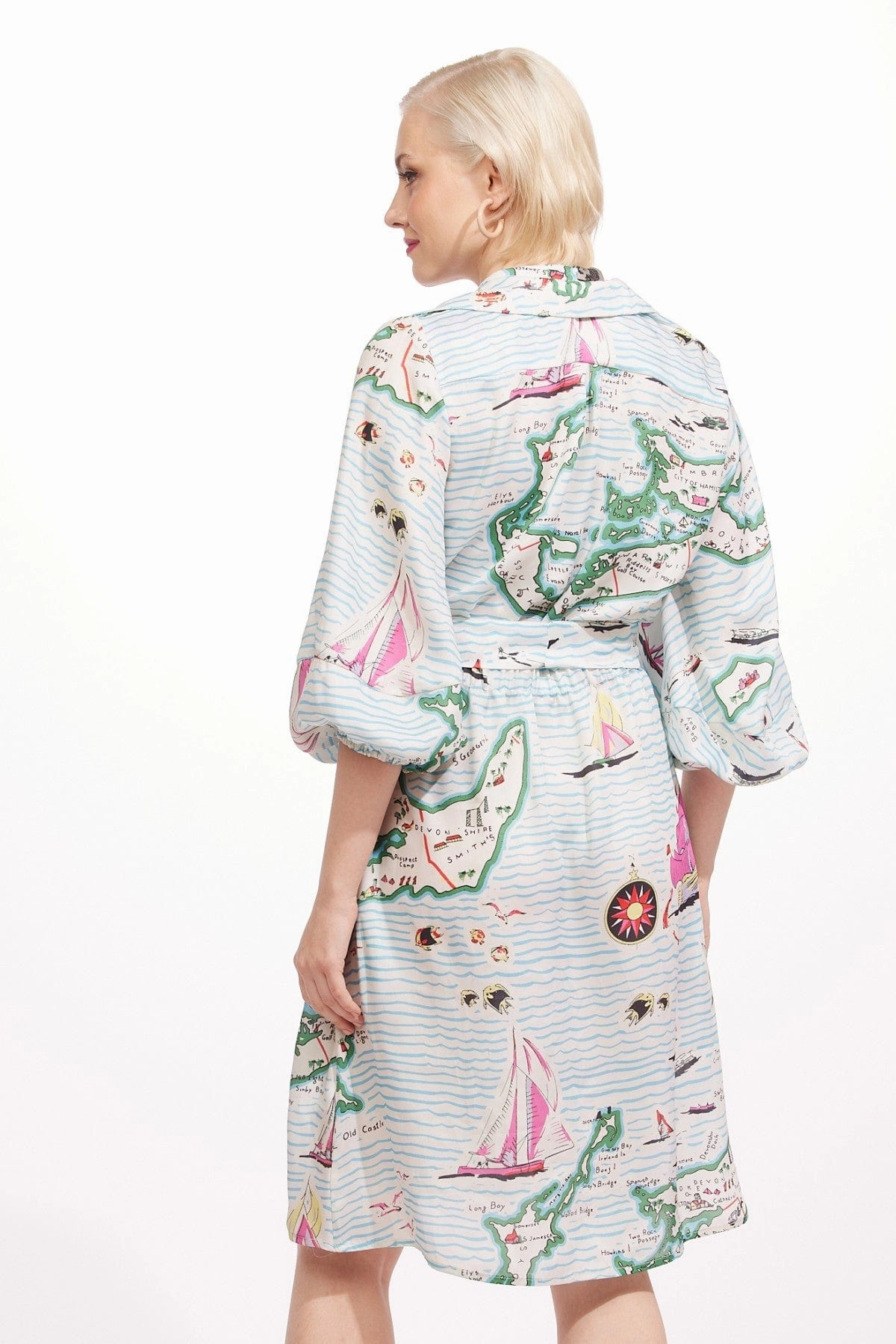 Harper Dress - Sailboats Long Midi