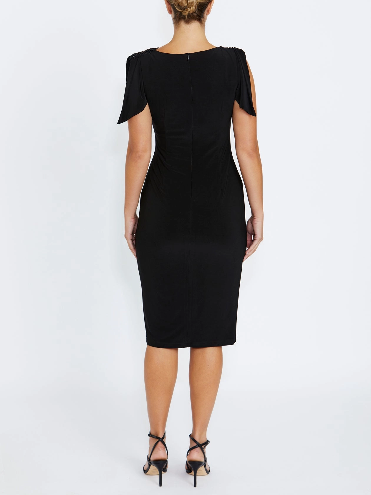 Hebe Black Jersey Dress Everyday Essential